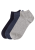 MEWE Kάλτσες ψηλές σετ 3 ζεύγη #Μπλε-Τζην-Γκρι